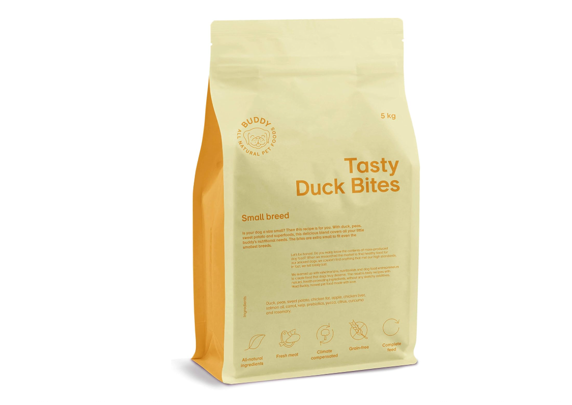 Buddy Pet Dog Complete Dry Tasty Duck Bites 2kg