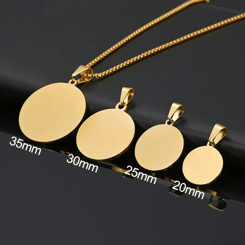 Personalized Engraved Photo Pendant Necklace
