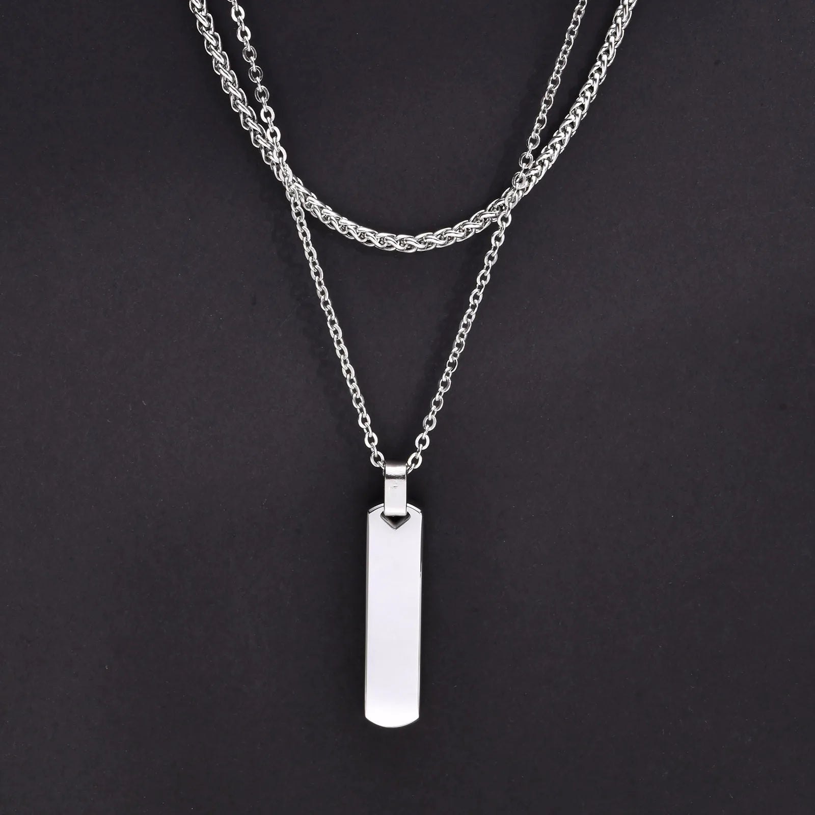 Men’s Vertical Bar Cuban Necklace