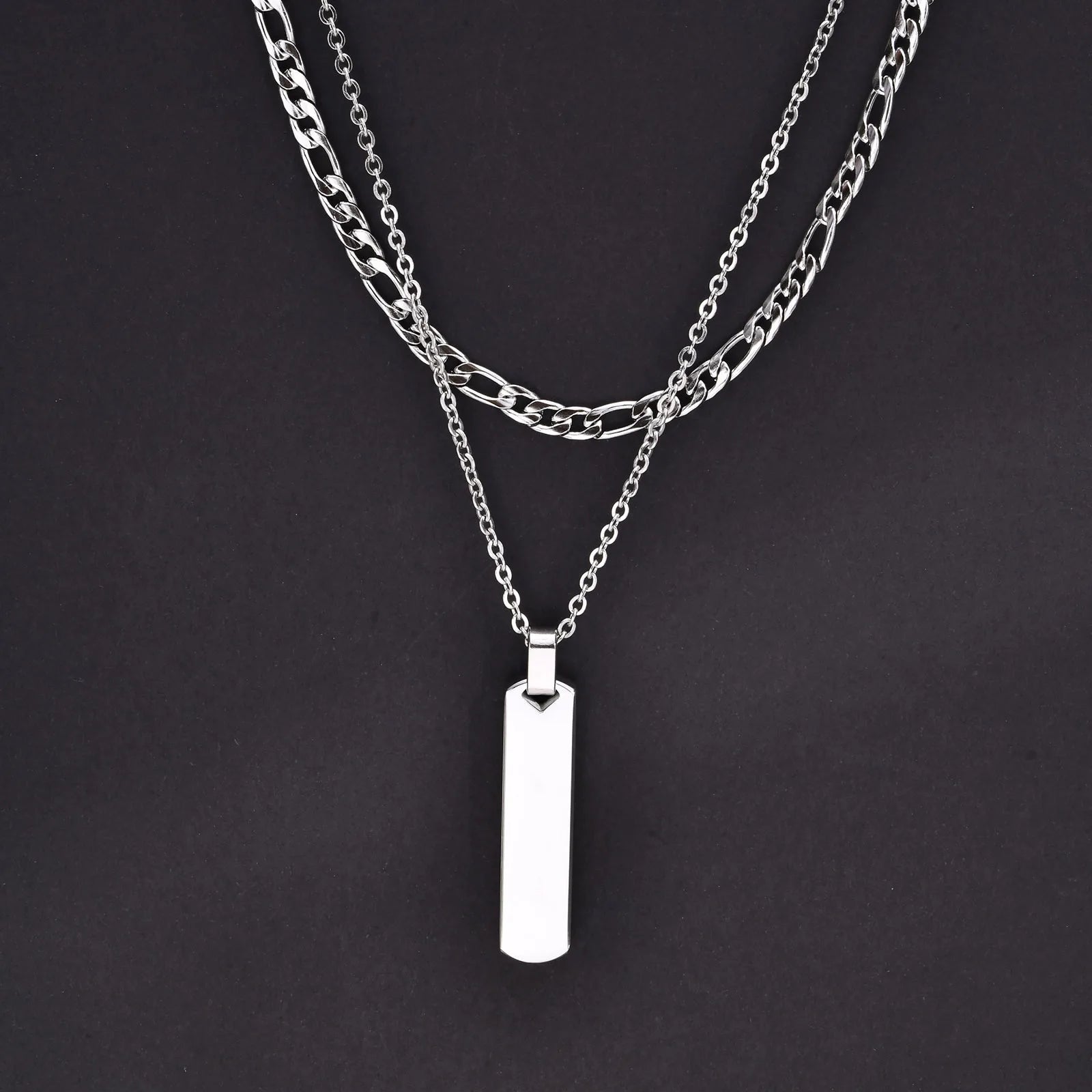 Men’s Vertical Bar Cuban Necklace