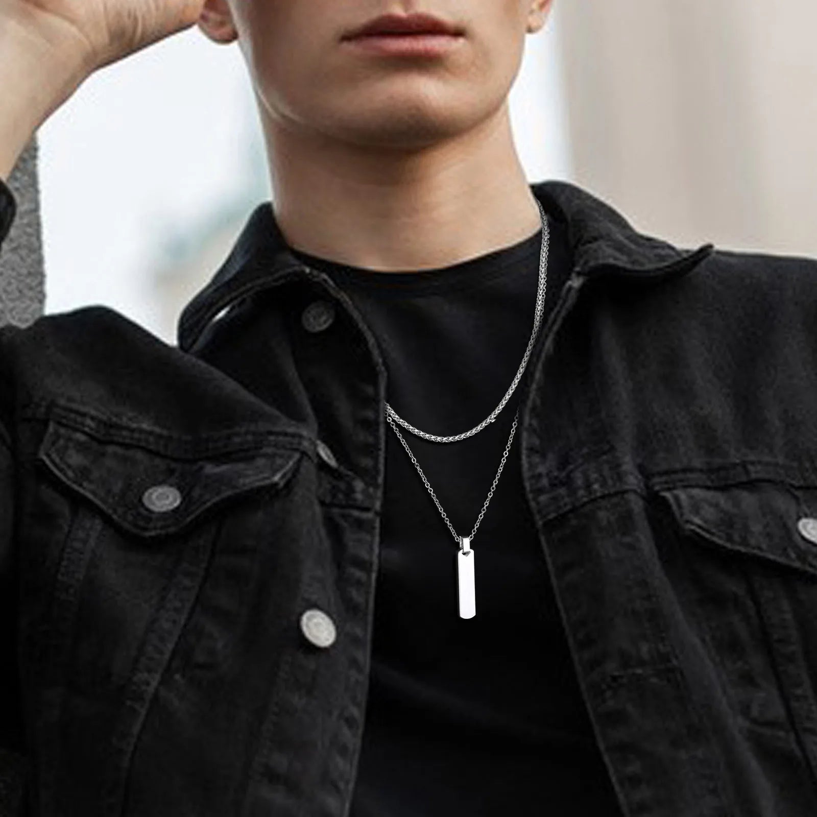 Men’s Vertical Bar Cuban Necklace