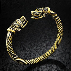 Men’s Double Wolf Head Bracelet