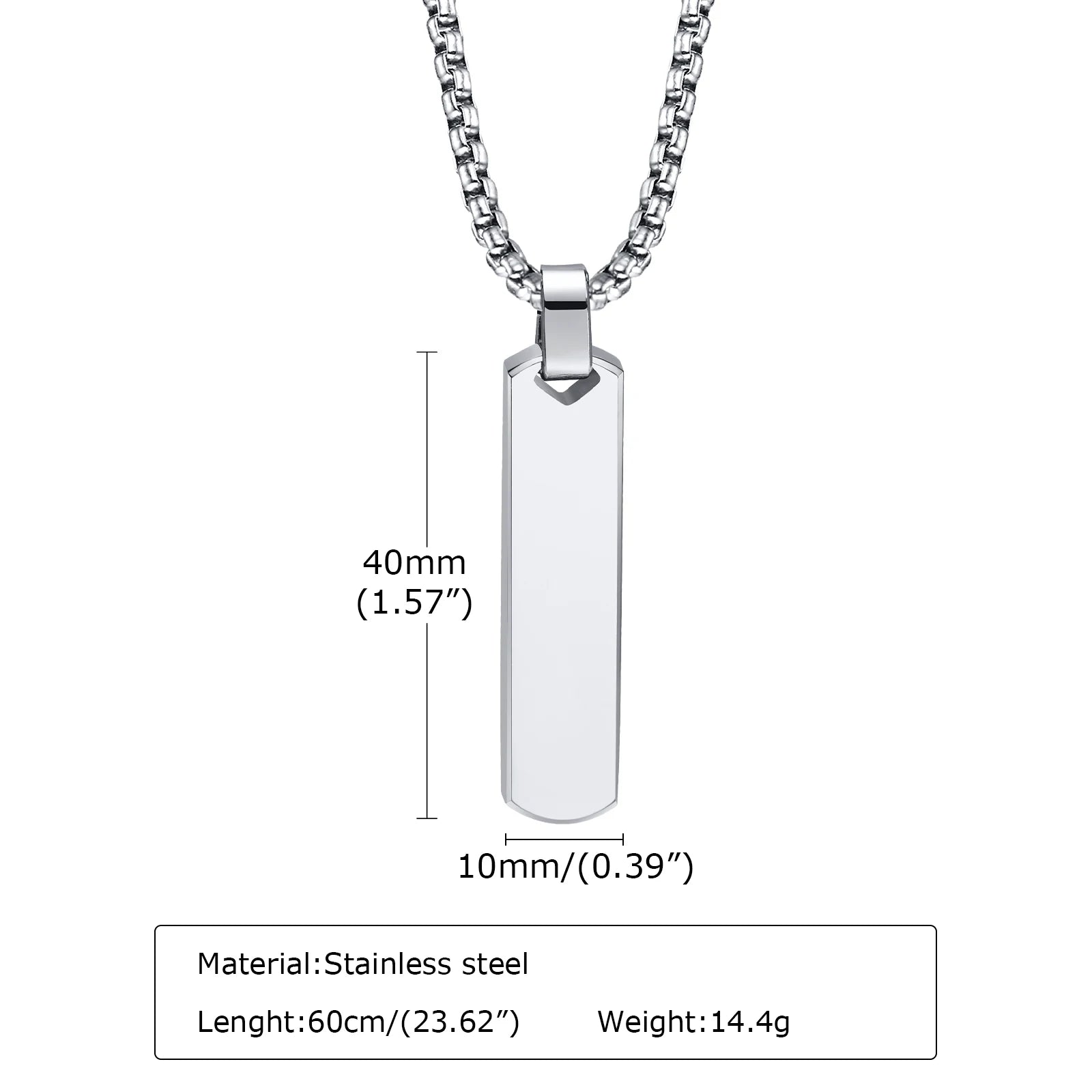 Men’s Vertical Bar Cuban Necklace