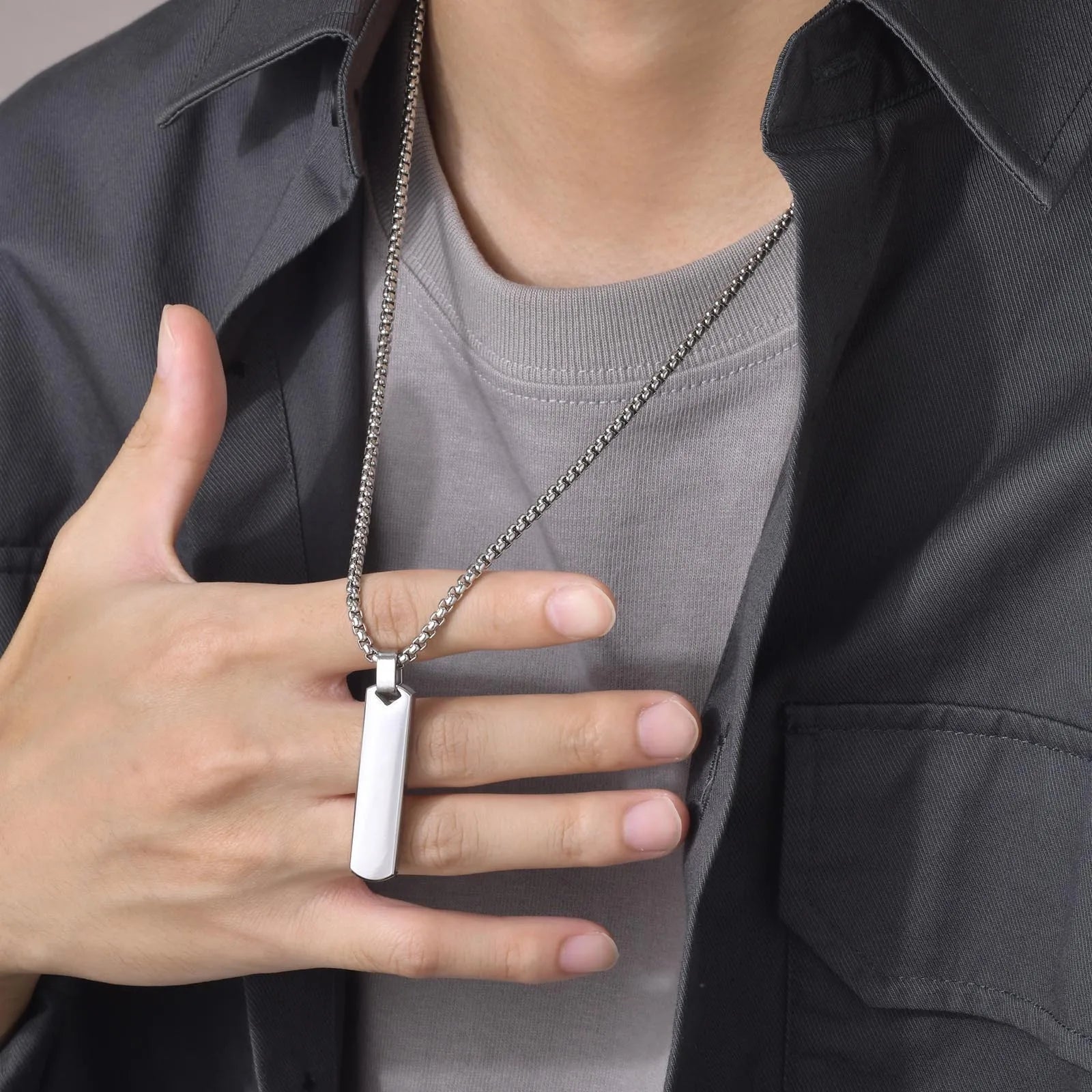 Men’s Vertical Bar Cuban Necklace