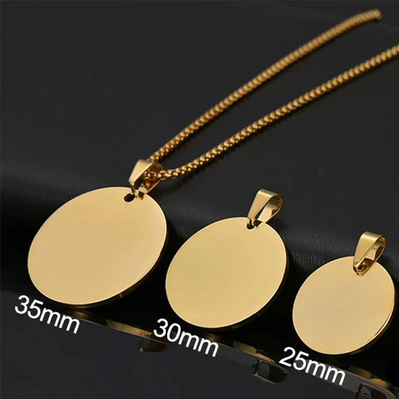 Personalized Engraved Photo Pendant Necklace