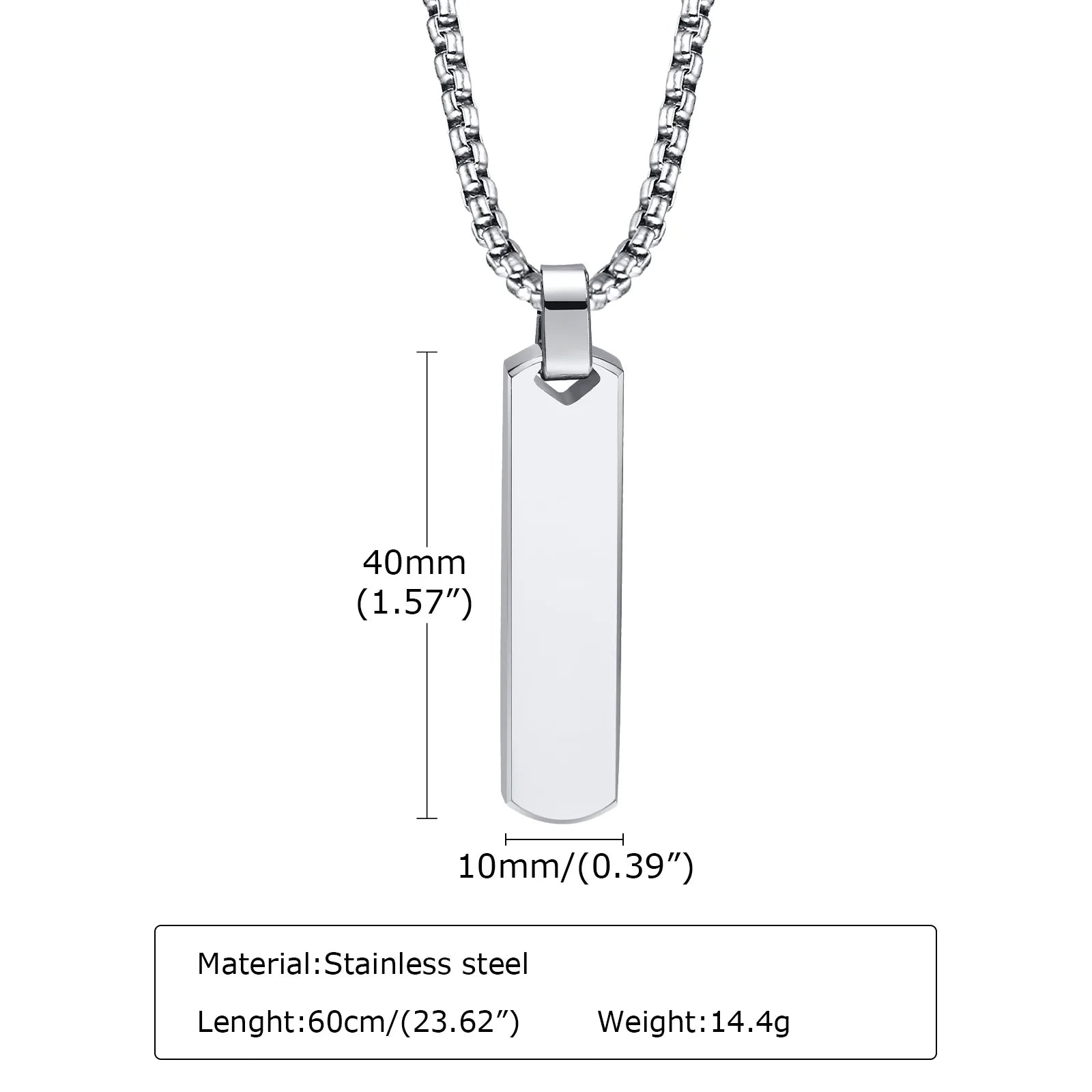 Men’s Vertical Bar Cuban Necklace