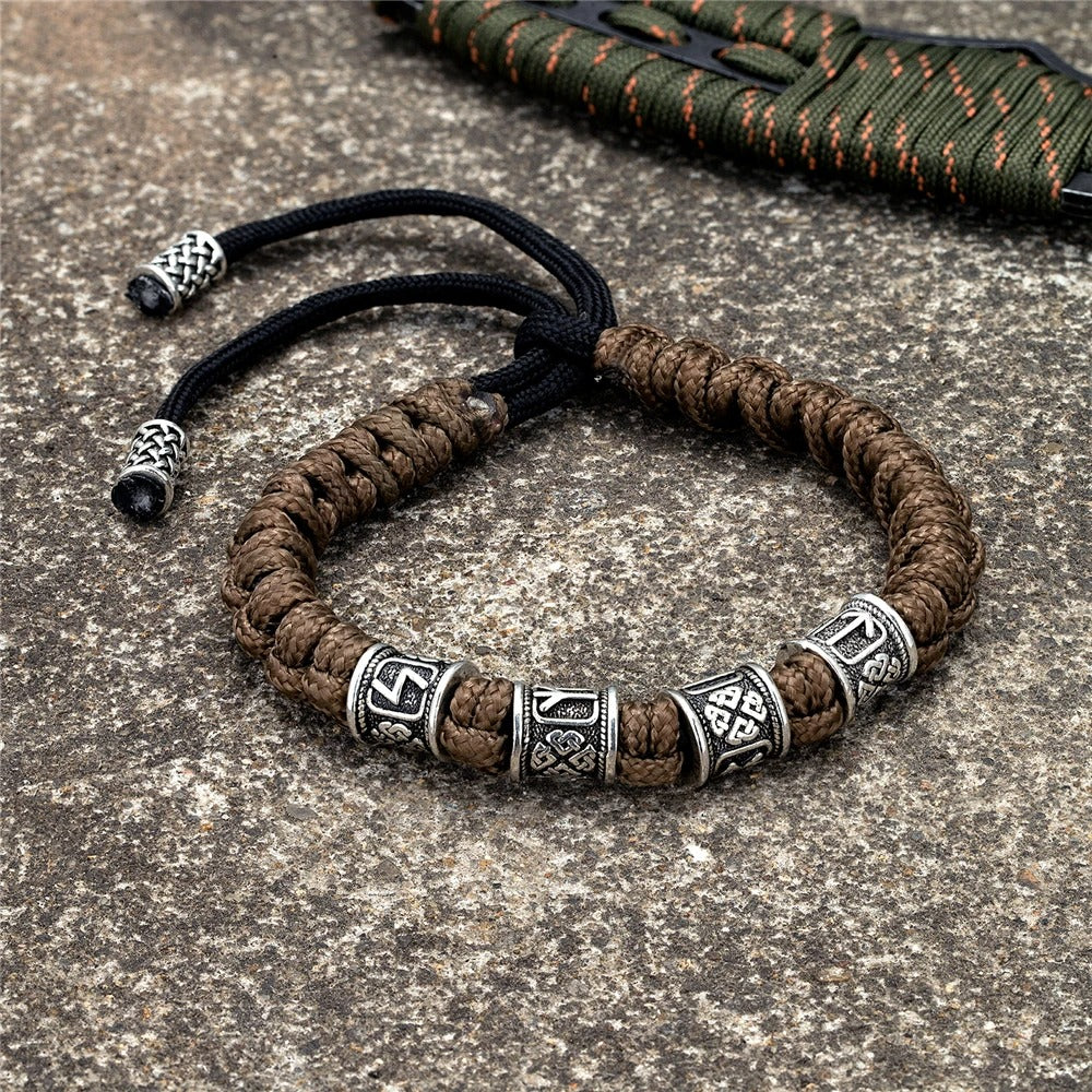 Norse Viking Runes Paracord Bracelet