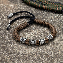 Norse Viking Runes Paracord Bracelet