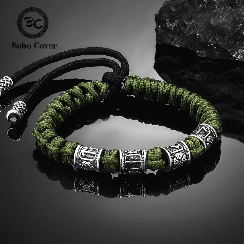 Norse Viking Runes Paracord Bracelet