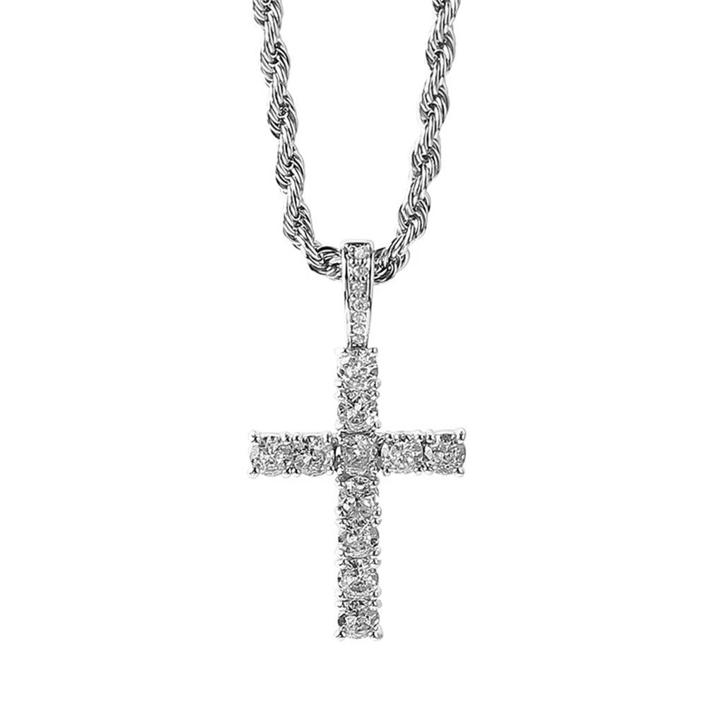 Men’s 925 Silver Cross Necklace