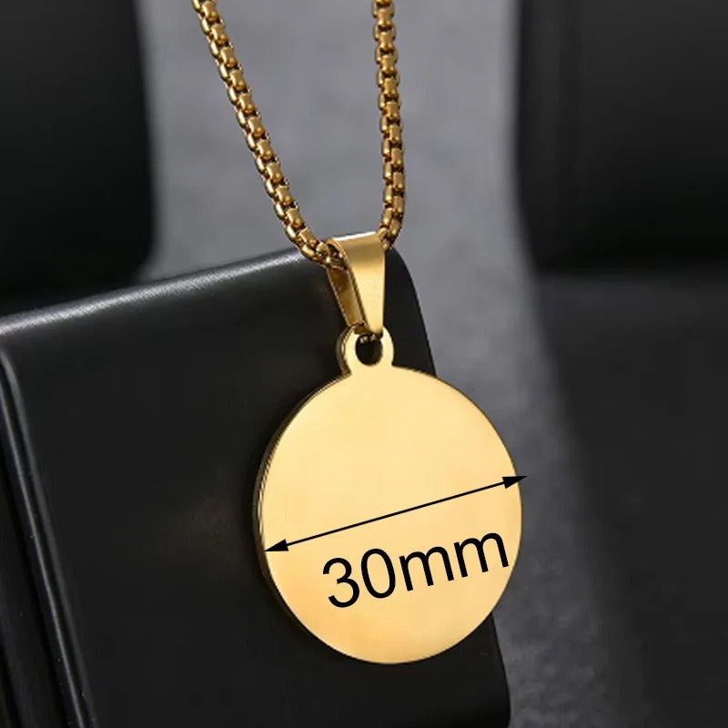 Personalized Engraved Photo Pendant Necklace
