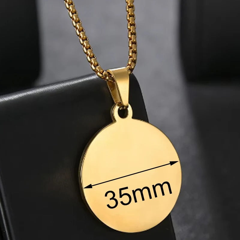 Personalized Engraved Photo Pendant Necklace