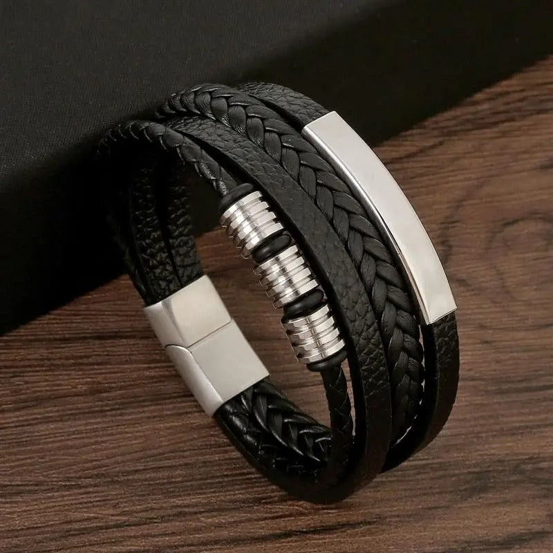 Buckle Leather Bracelet for Men