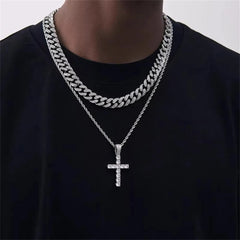 Men’s 925 Silver Cross Necklace