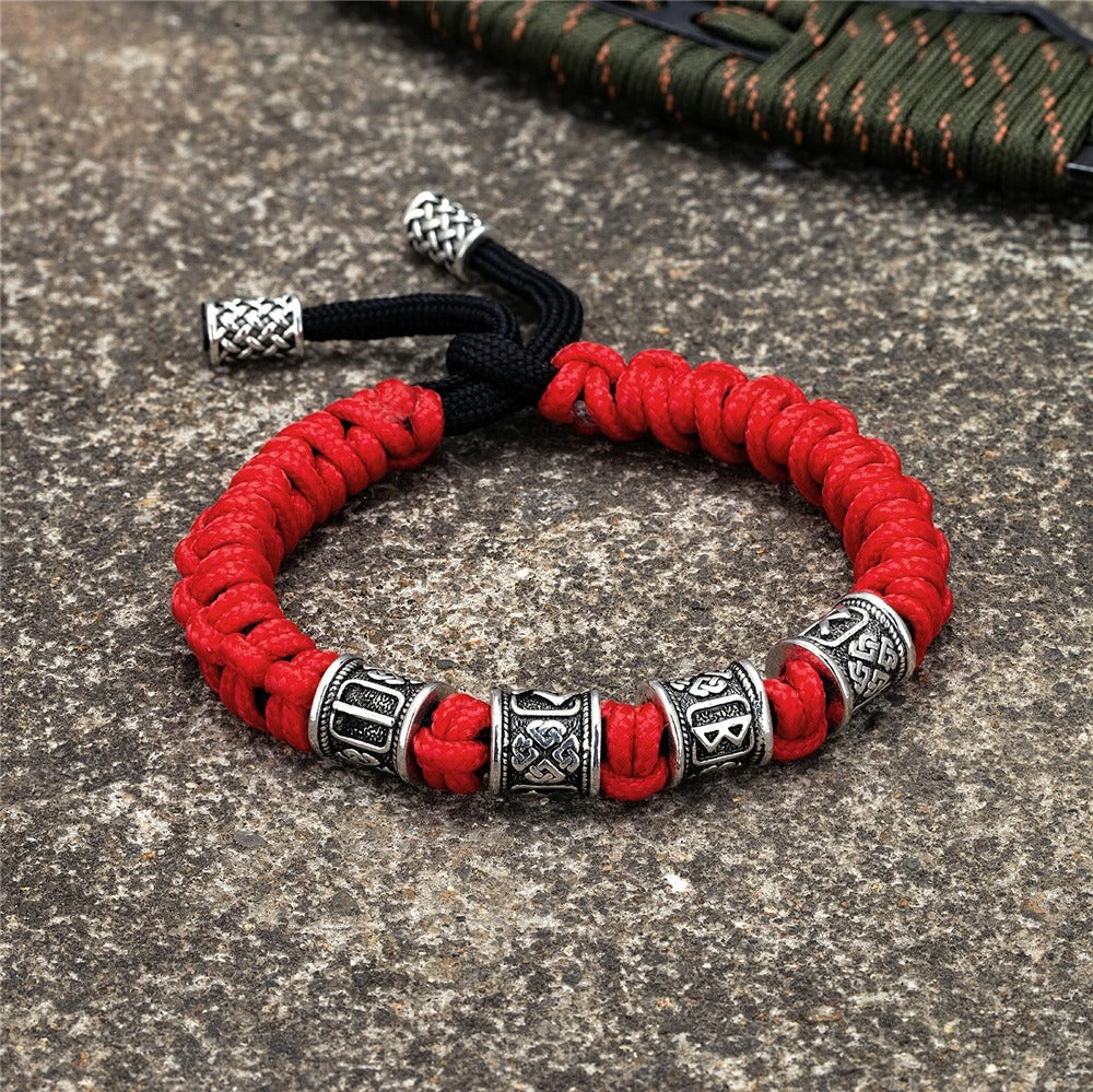 Norse Viking Runes Paracord Bracelet