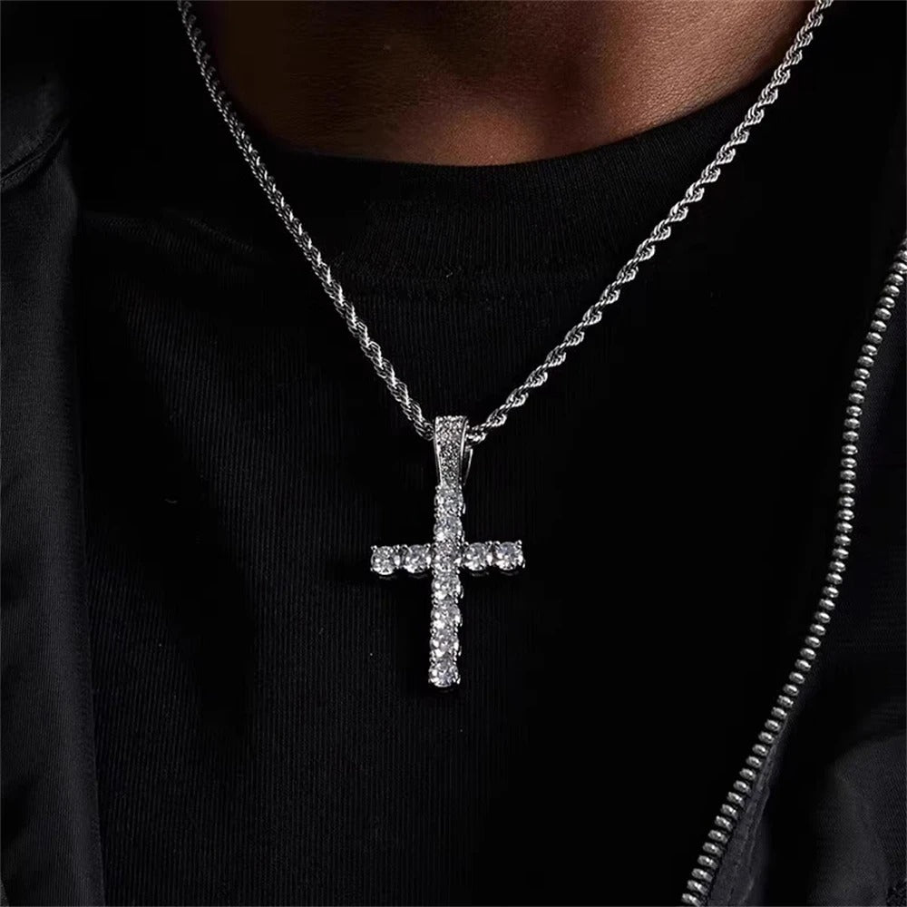 Men’s 925 Silver Cross Necklace
