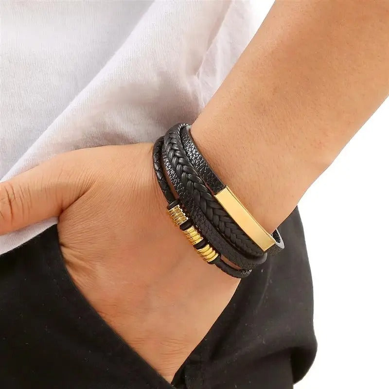 Buckle Leather Bracelet for Men