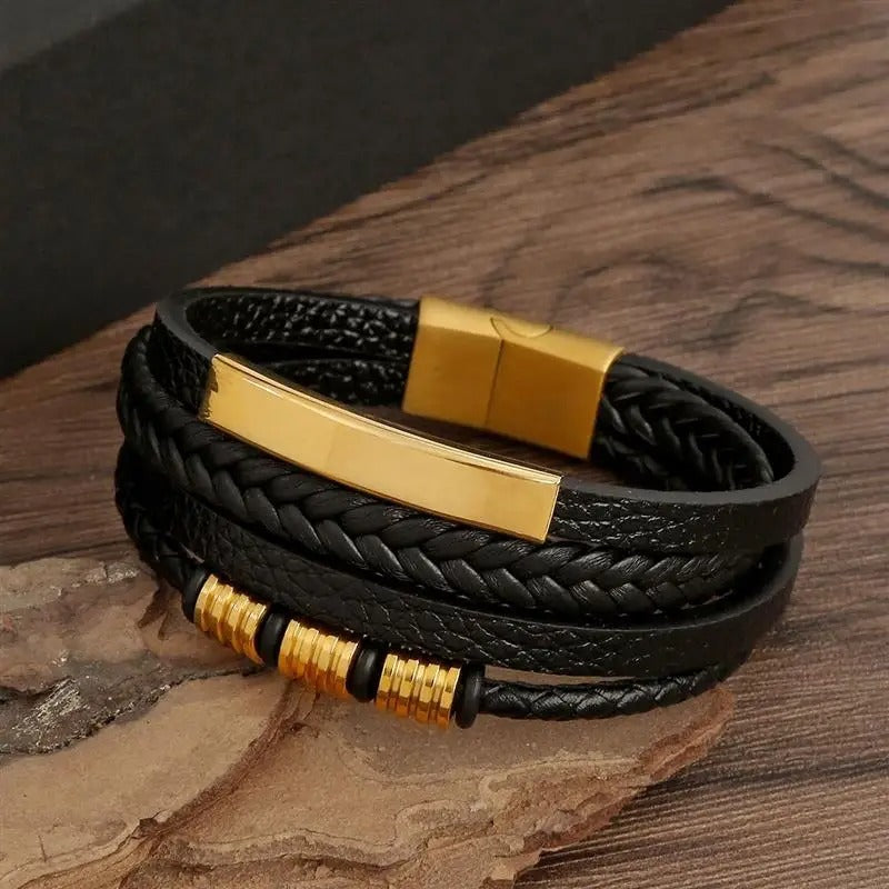 Buckle Leather Bracelet for Men