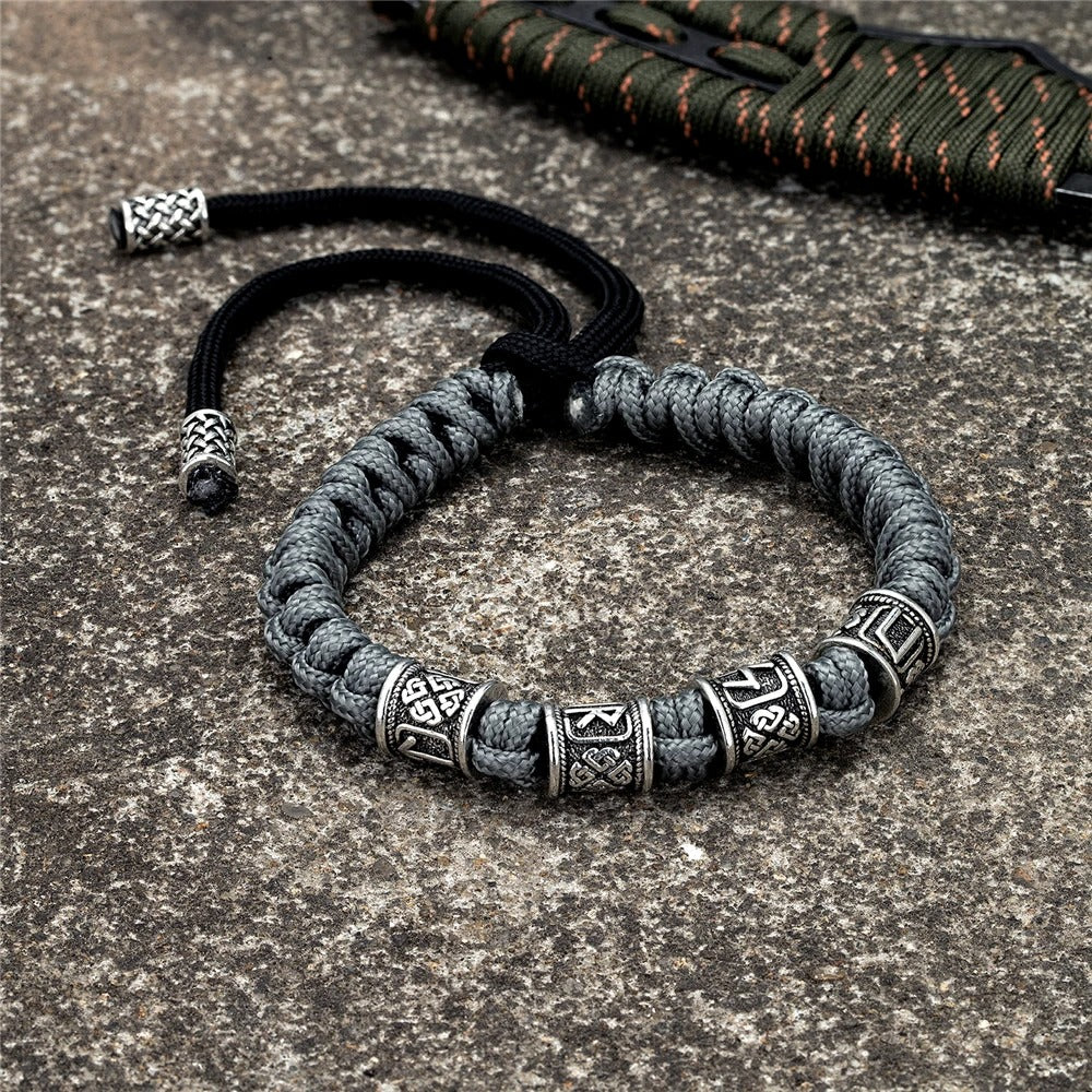 Norse Viking Runes Paracord Bracelet