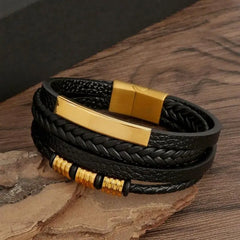 Buckle Leather Bracelet for Men