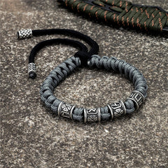 Norse Viking Runes Paracord Bracelet