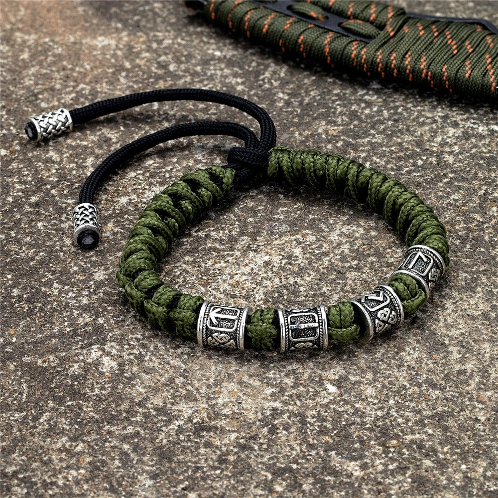 Norse Viking Runes Paracord Bracelet