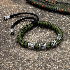 Norse Viking Runes Paracord Bracelet