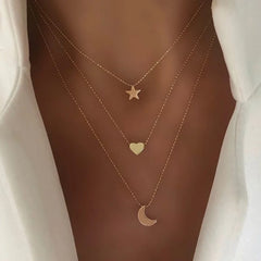 Women’s 3pcs Gold Pendant Necklace