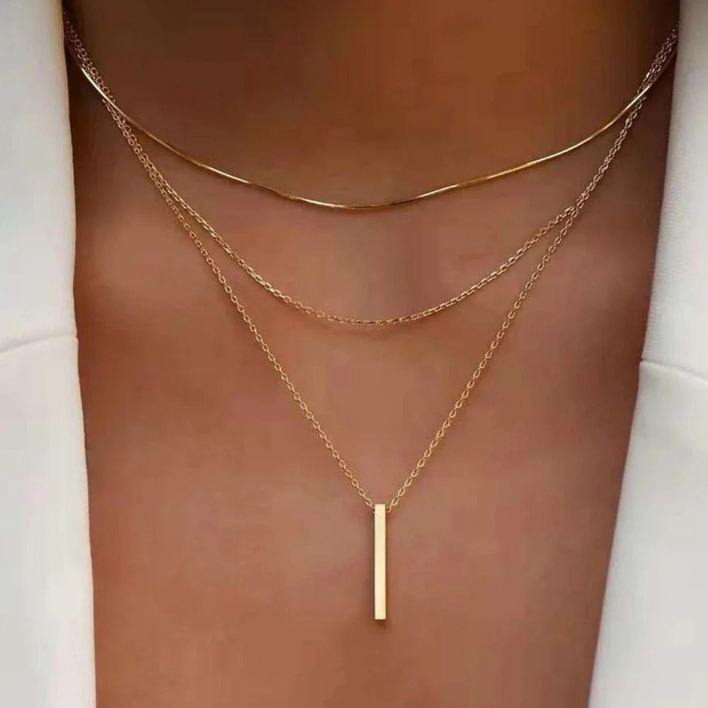 Women’s 3pcs Gold Pendant Necklace