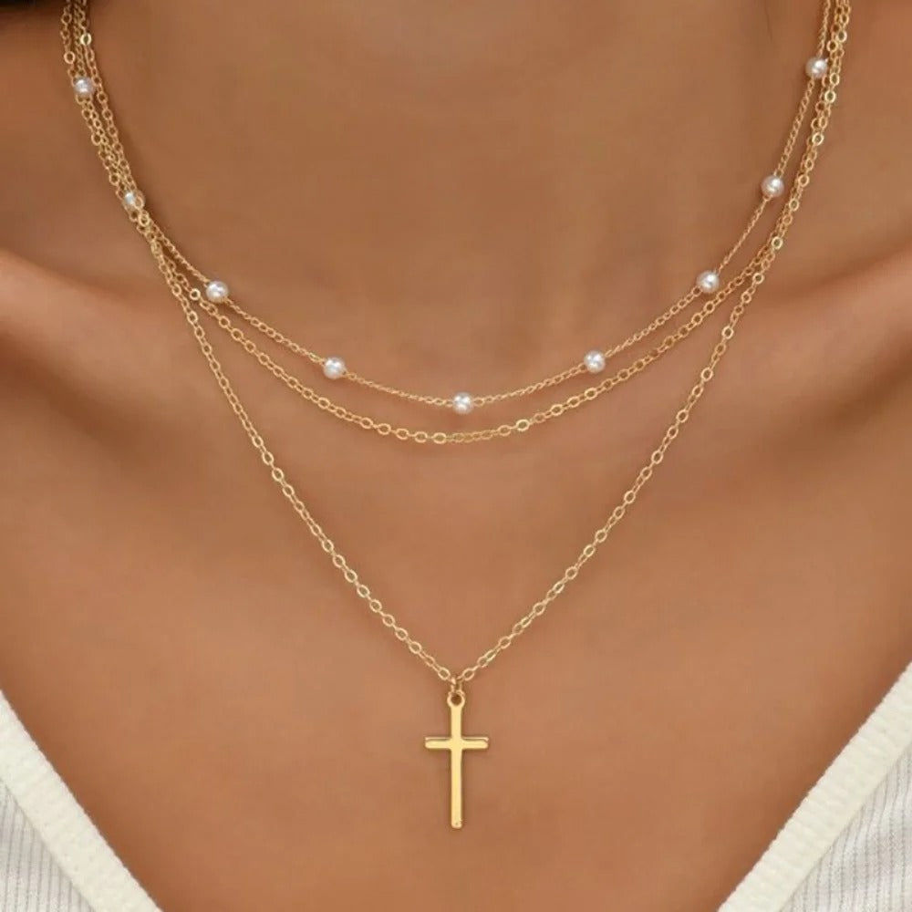 Women’s 3pcs Gold Pendant Necklace