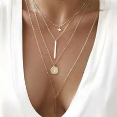 Women’s 3pcs Gold Pendant Necklace